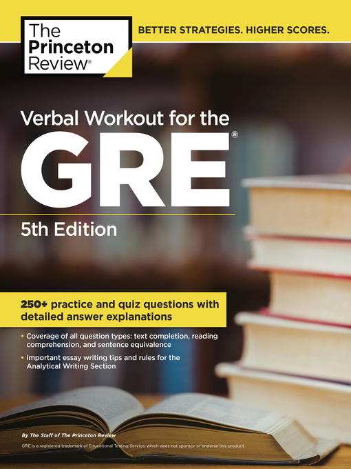 Title details for Verbal Workout for the GRE by Princeton Review - Available